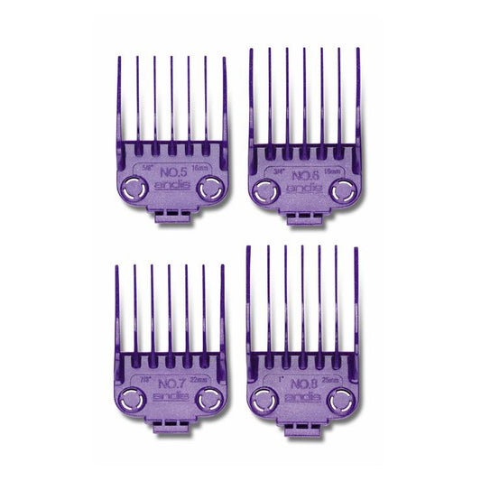 Andis Dual Magnet Small Combs 4pce Set - Sizes 5 6 7 8 Master Raca Pm
