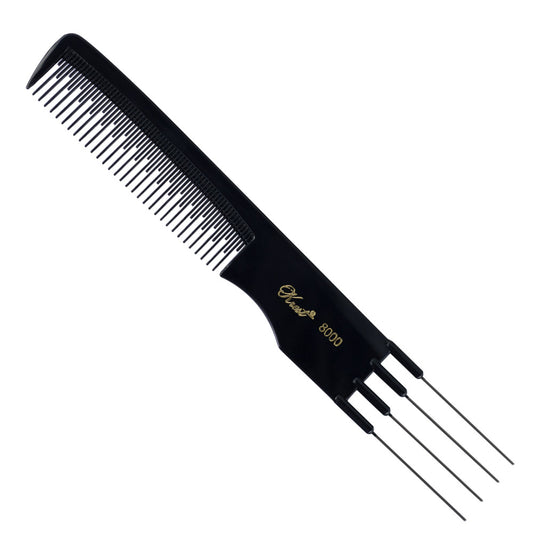 Krest Black Edition Teasing Comb with 4 Tails 8000 - Stainless Steel