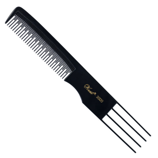 Krest Black Edition Teasing Comb with 4 Tails 3000 - Plastic Pin