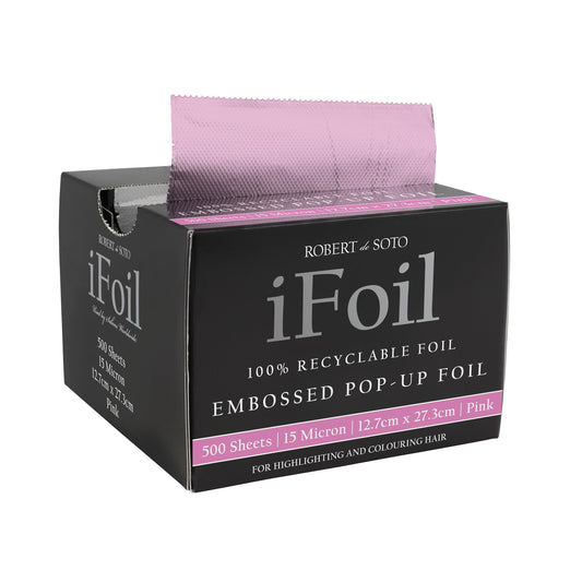 Robert Desoto Ifoil 15 Micron Embossed Pop Up Interleaved Pre Cut Foil 500 Sheets 127 X 273mm Pink