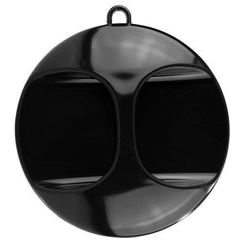 Salon Smart Black Round Mirror With Wall Bracket And Handle - Large
