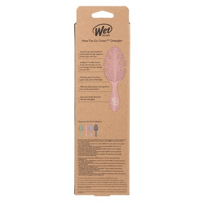 WetBrush Go Green Detangler Hair Brush - Pink Leaf