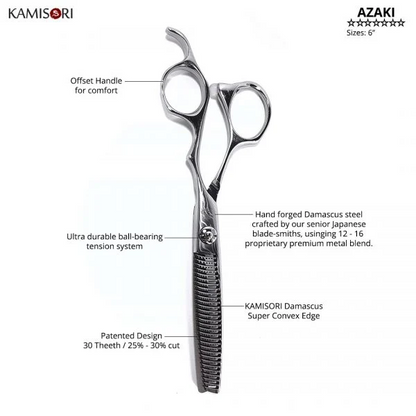 Kamisori Azaki Professional Texturizing Shears - 6R