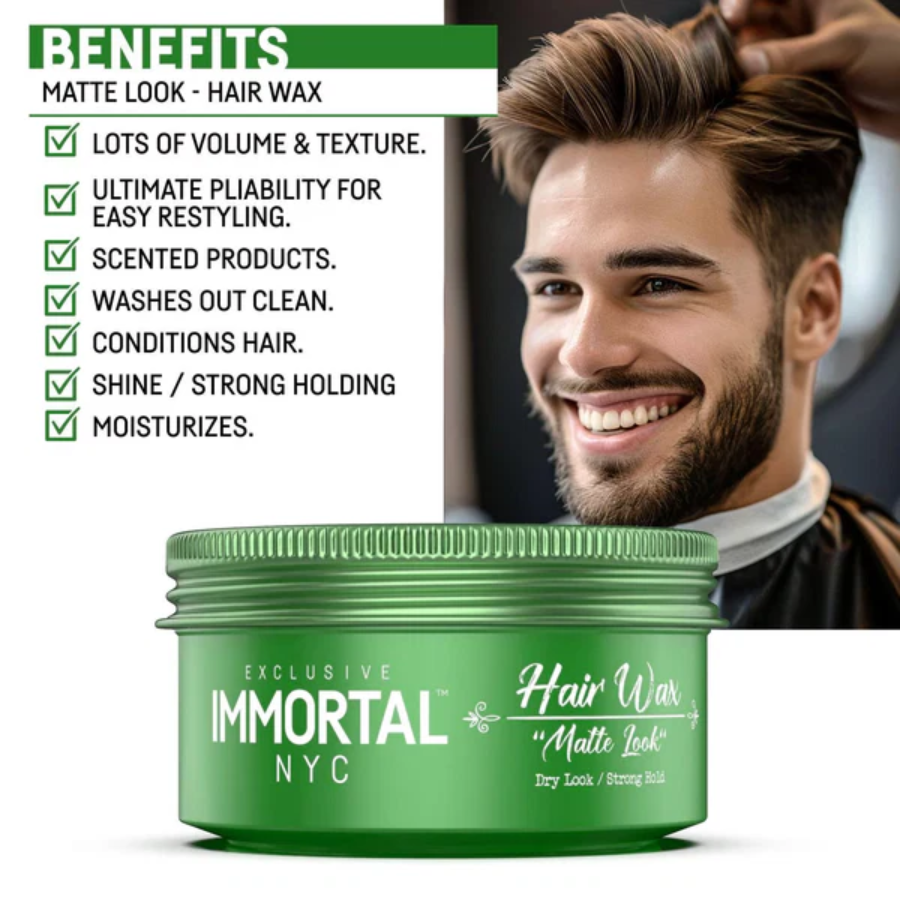 Immortal Nyc Matte Look Hair Wax 150ml