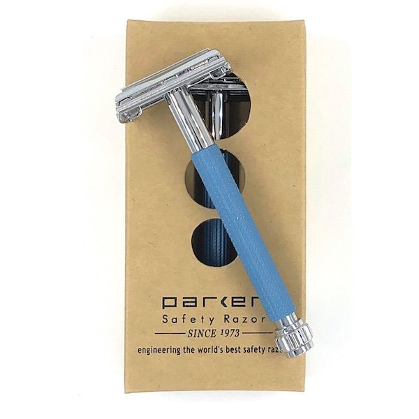 Parker 29l Safety Butterfly Open Safety Razor Blue