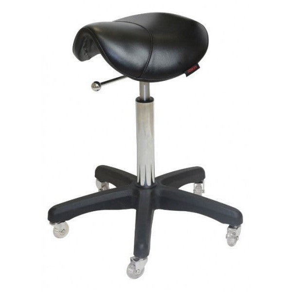 Saddle - No Back All Black - Black Upholstery W Clicknclean Castors