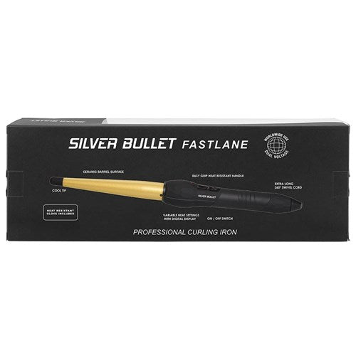 Silver Bullet Fastlane Regular Ceramic Conical Curling Iron Gold - 13mm-23mm