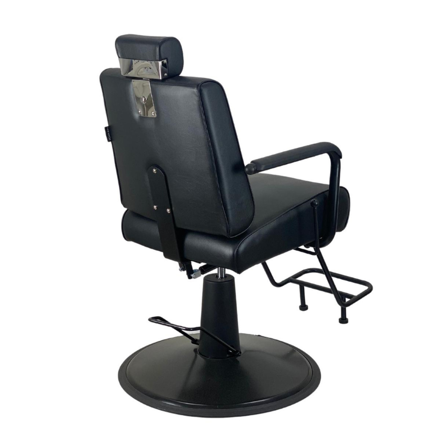 Cyrus Upholstery Reclining Salon Chair - Black