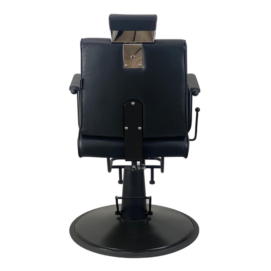 Cyrus Upholstery Reclining Salon Chair - Black