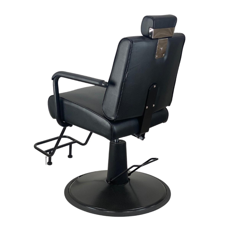 Cyrus Upholstery Reclining Salon Chair - Black