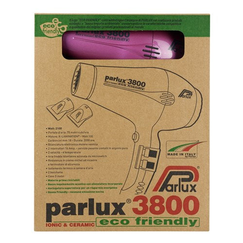 Parlux 3800 Eco Friendly Hair Dryer - Pink