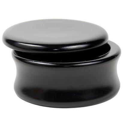 Genuine Mango Wood Shave Soap Bowl Black Laquer From Parker Safety Razor No.4