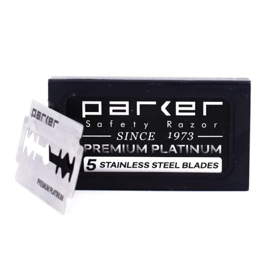 Parker Premium Platinum Double Edge Safety Razor Blades - 100 Blade Pack