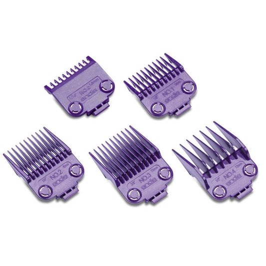 Andis Dual Magnet Comb Set For Master Cordless 5pce Set No 0 1 2 3 4