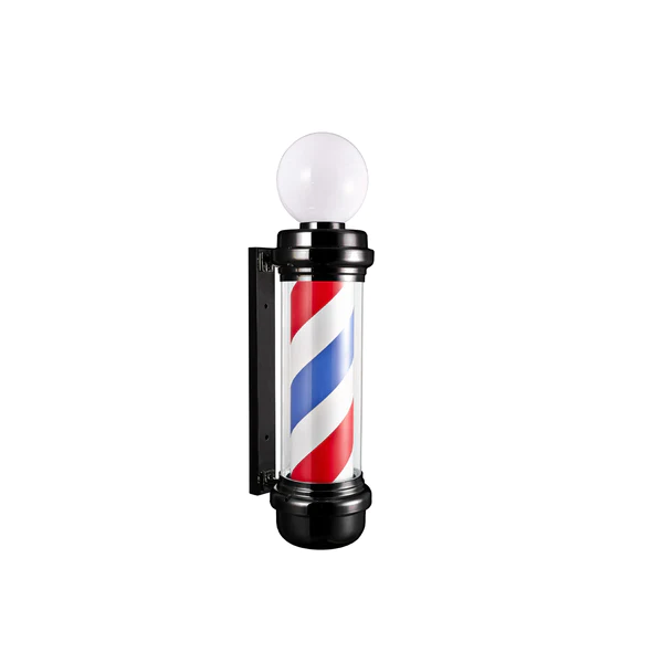 Barber Pole C 11020d01 Twin Light Black With Top Light