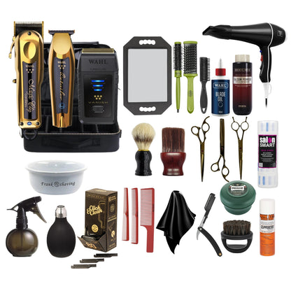 Ultimate Barber Case - Wahl Gold Magic Clipper & DetaiIer