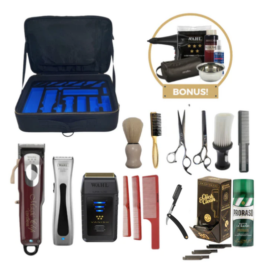 Barberco Platinum Barbering Kit - Wahl Magic Clipper & Beret Trimmer