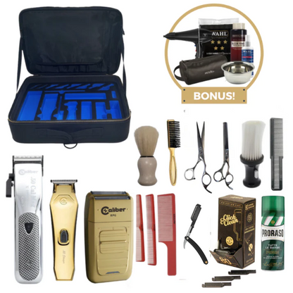 Barberco Platinum Barbering Kit - Caliber