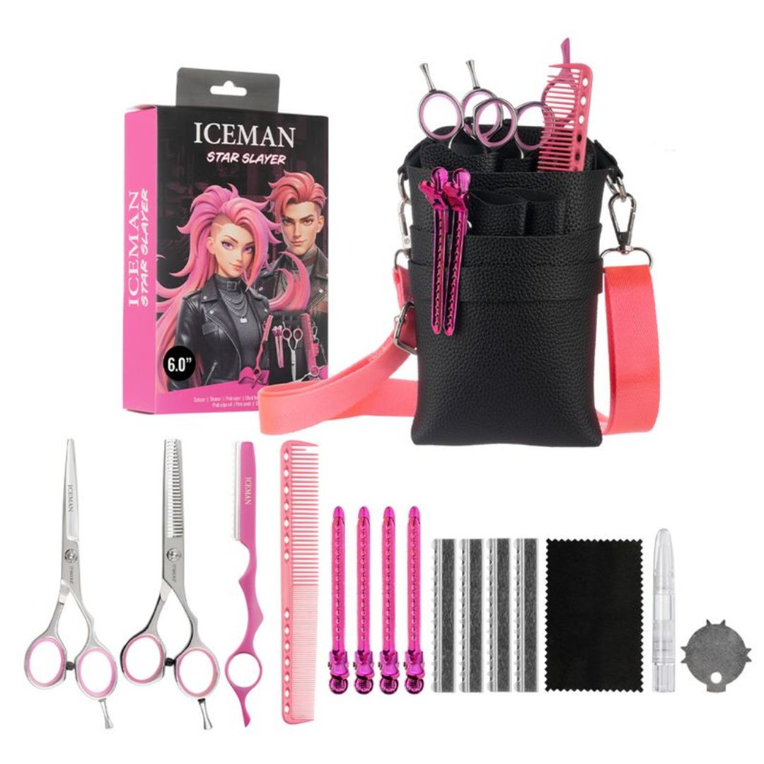 Iceman Star Slayer Scissor Kit - Pink