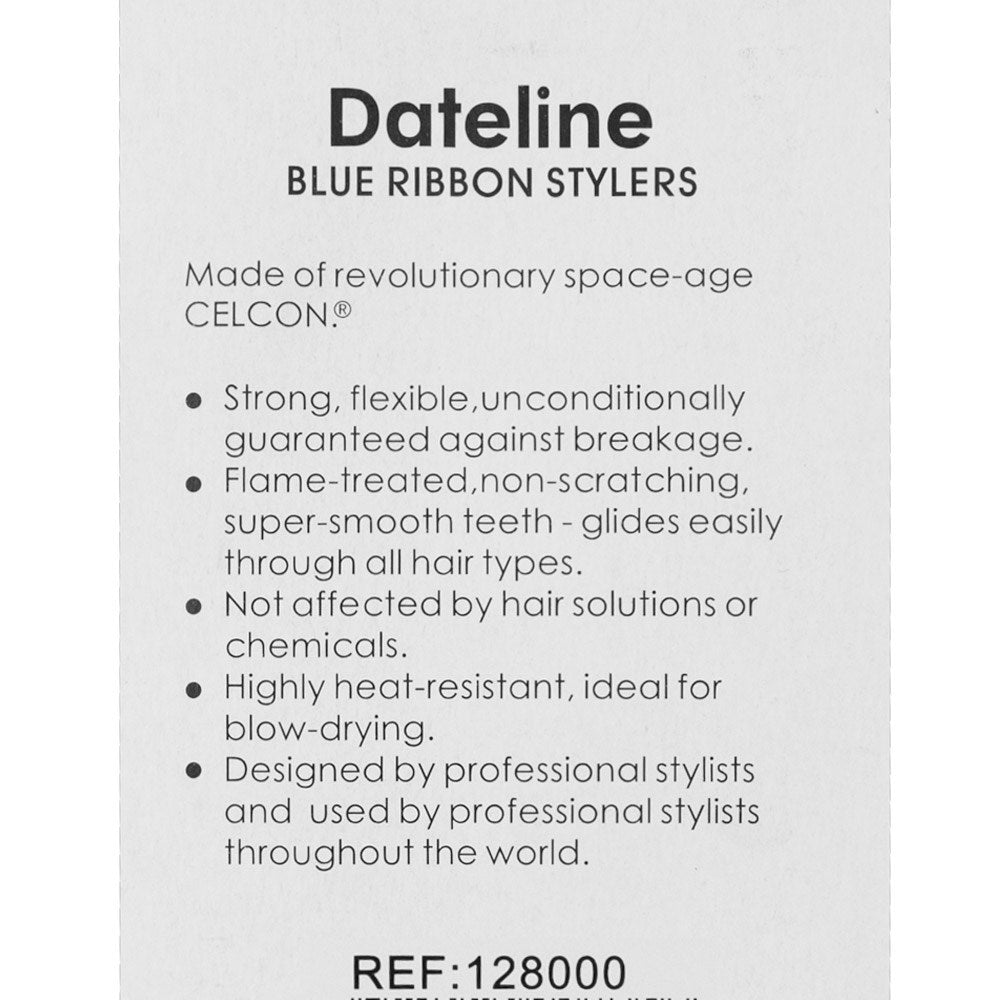 Dateline Professional Blue Celcon Teasing Comb with 2 Tails 8" 201 - Plastic