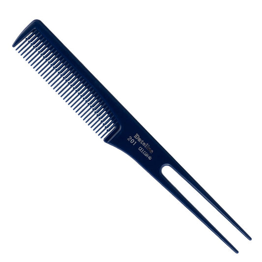 Dateline Professional Blue Celcon Teasing Comb with 2 Tails 8" 201 - Plastic