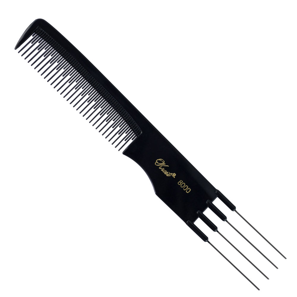 Krest Black Edition Teasing Comb With 4 Tails 8000 - Stainless Steel ...