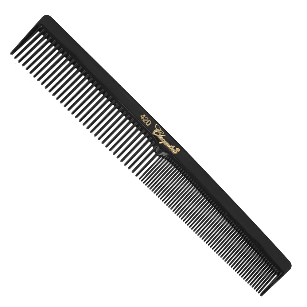 Krest Cleopatra Flat Square Styler Comb 7" 420 - Black
