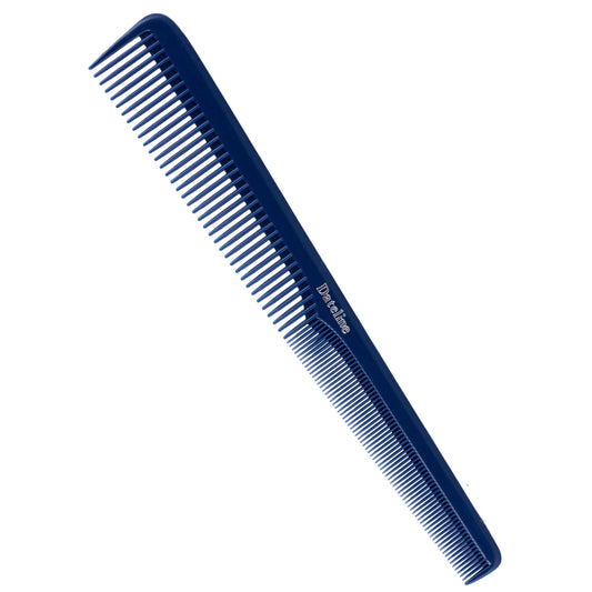 Dateline Professional Blue Celcon Tapered Barber Comb in Polybag 8" 406