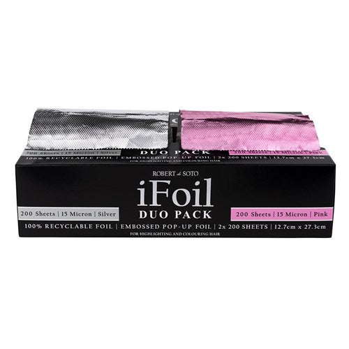 Robert Desoto Ifoil 15 Micron Embossed Pop Up Duo 400 Sheets 127x273mm - Silver/pink
