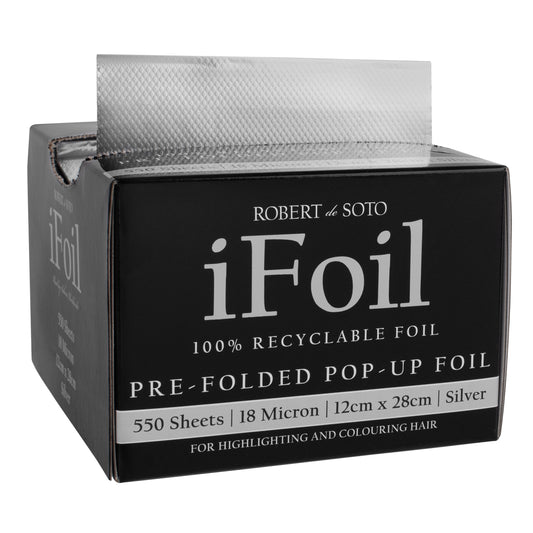 Robert Desoto Ifoil 18 Micron Pre Cut Pre Folded Embossed Foil 550 Sheets 120 X 280mm - Silver