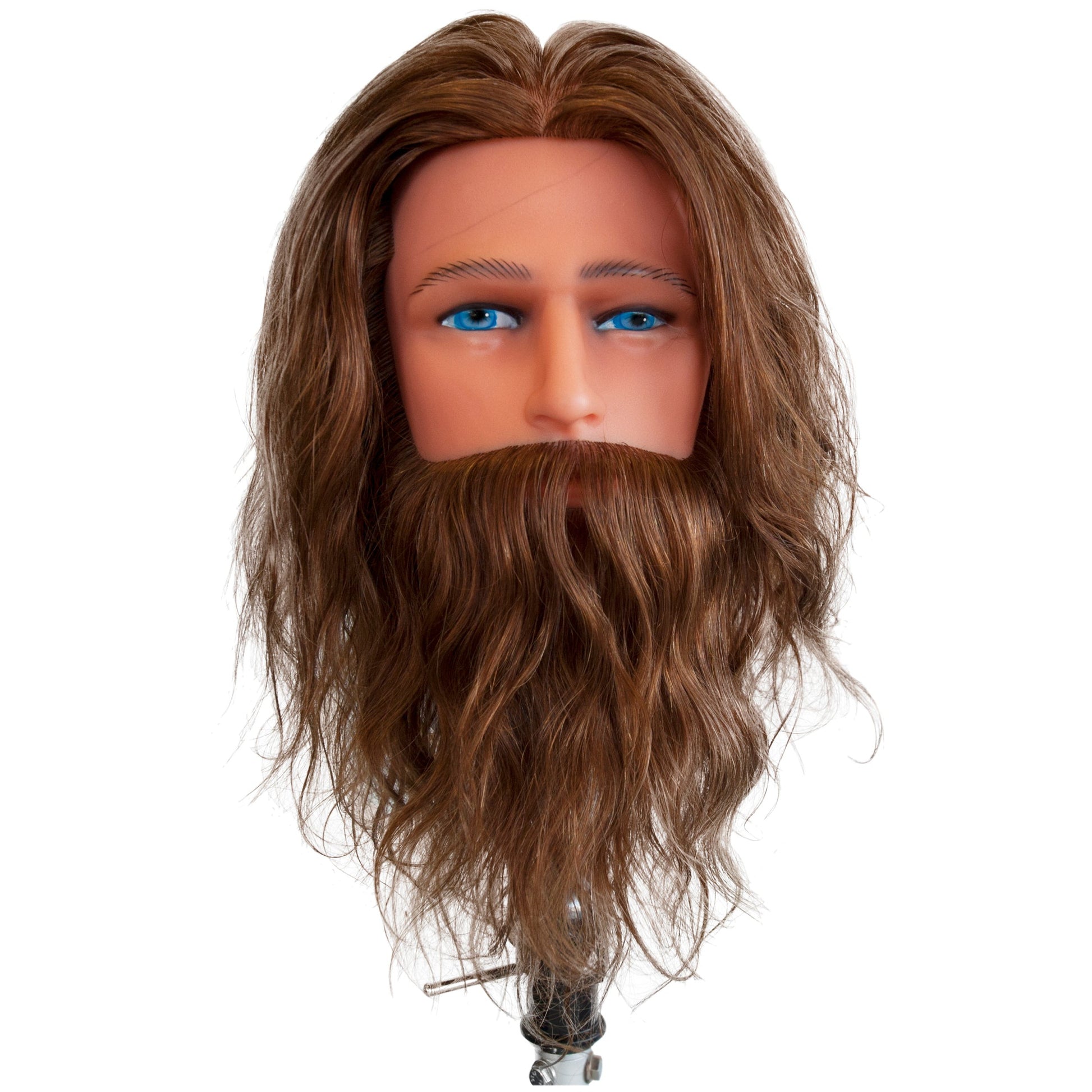 Dateline Professional Mannequin Medium Indian Hair With Beard Light Brown - George