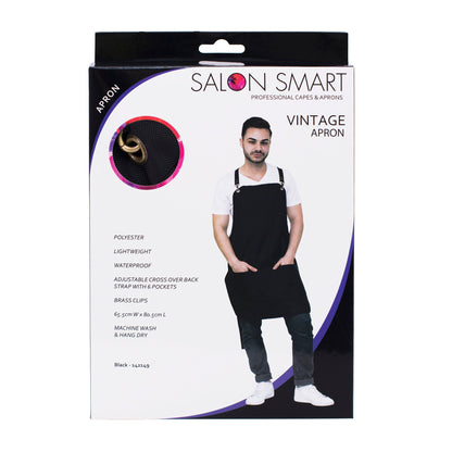 Salon Smart Vintage Apron - Black