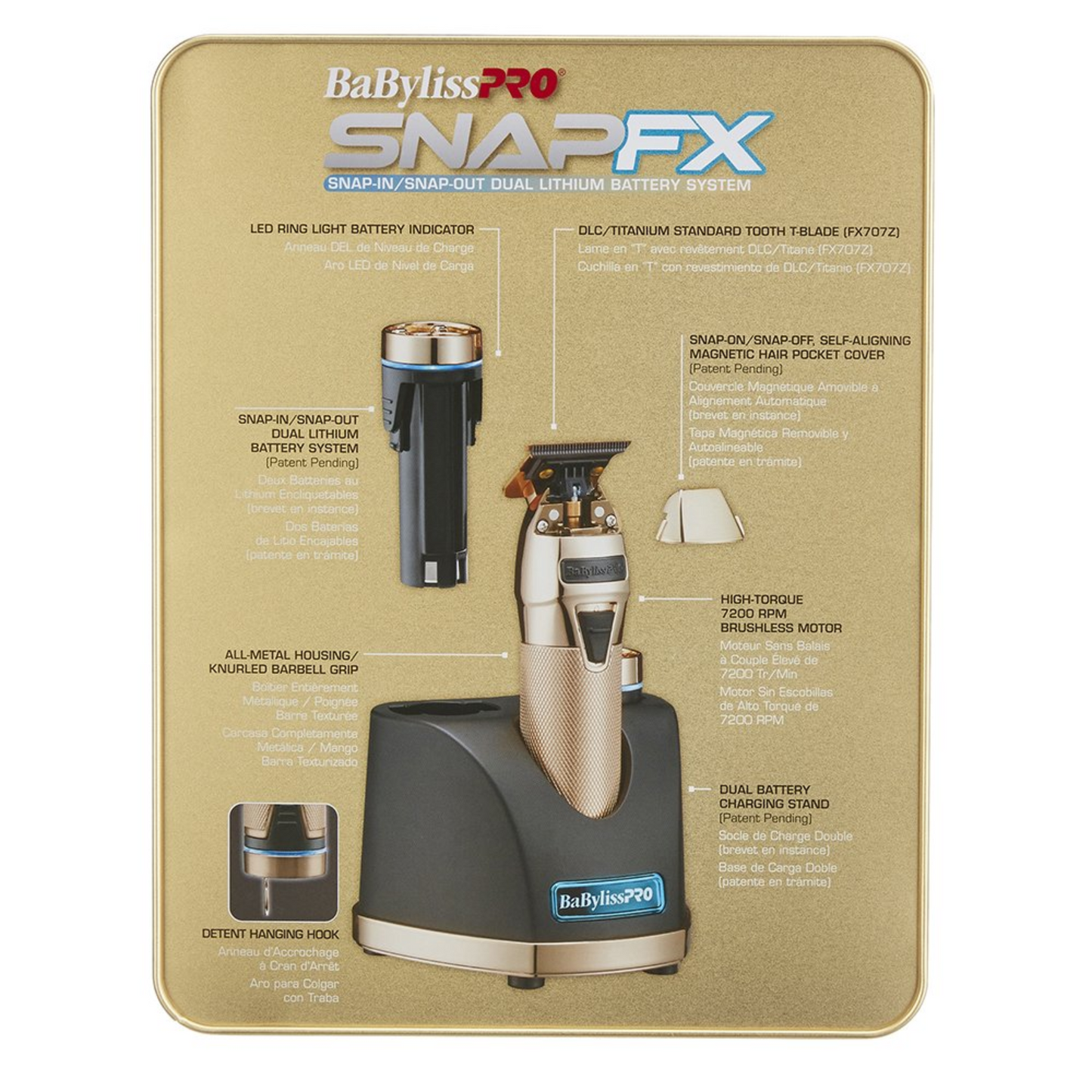 BaBylissPRO SnapFX Gold Trimmer