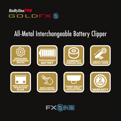 BaBylissPRO FXONE GoldFX Clipper (Preorder)