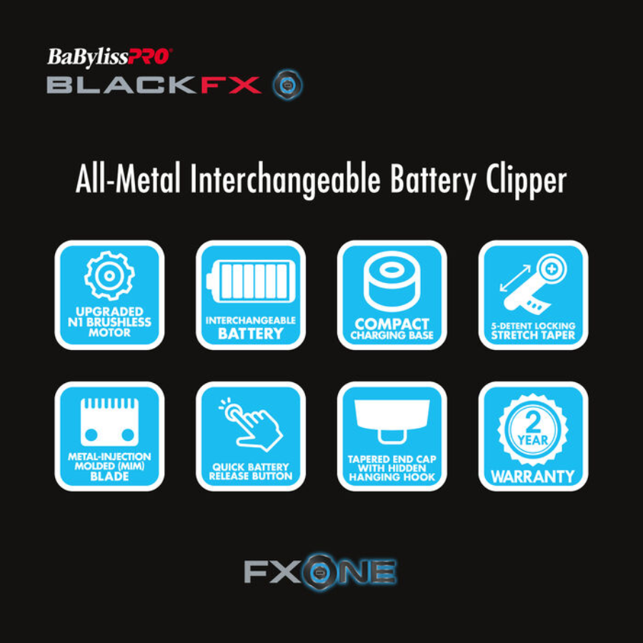 BaBylissPRO FXONE BlackFX Clipper (Preorder)