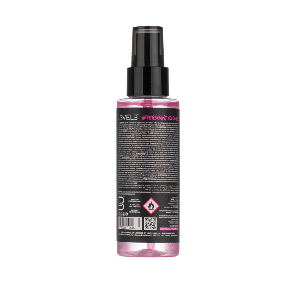 L3VEL3 Aftershave Cologne Rose - 100ml