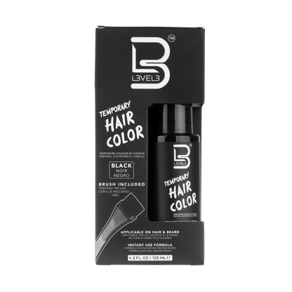 L3VEL3 Temporary Beard Colour Black - 125ml