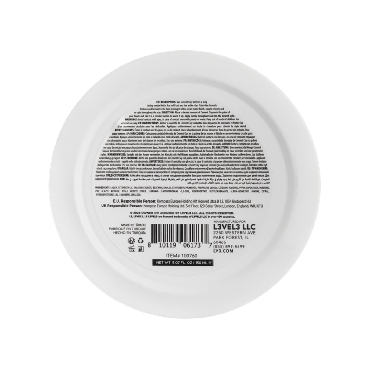 L3VEL3 Sculpting Clay (Hold 3) - 150ml