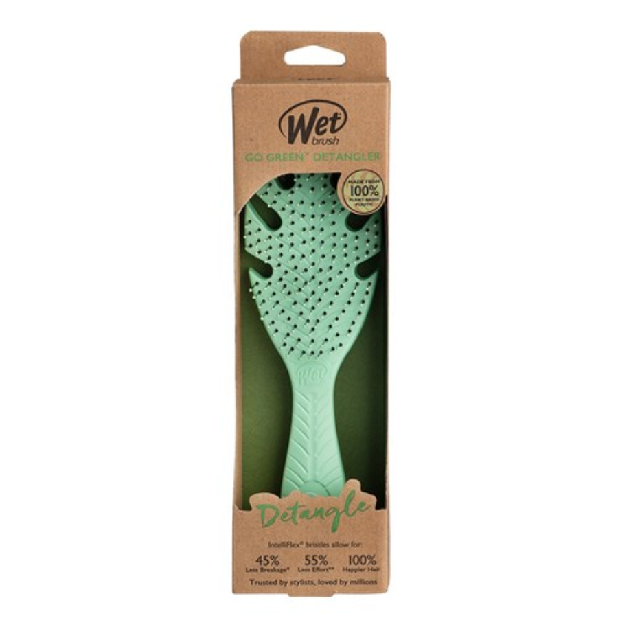 WetBrush Go Green Detangler Hair Brush - Green Leaf
