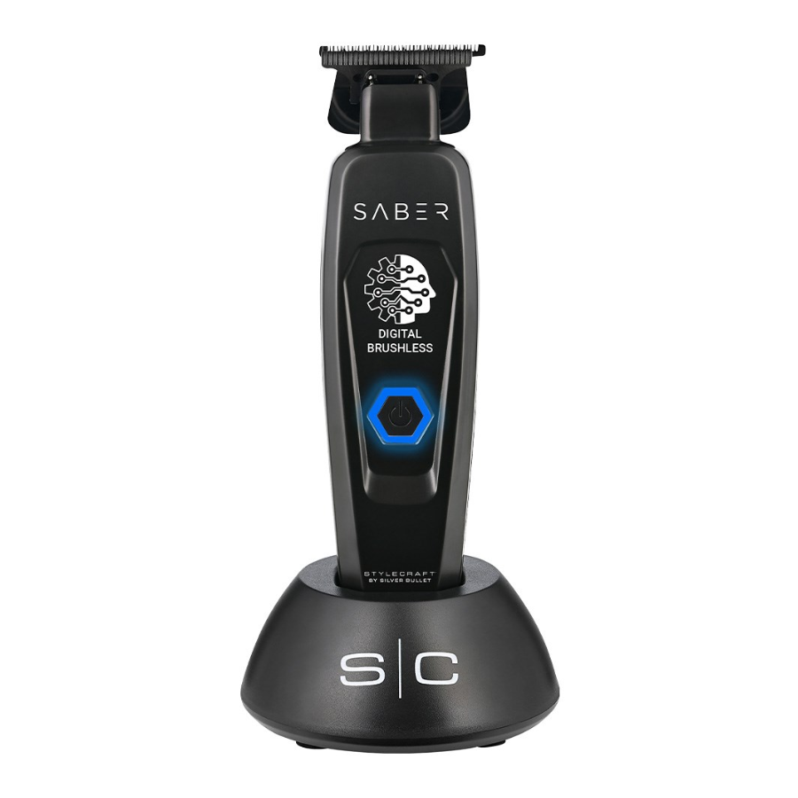 StyleCraft by Silver Bullet Saber Digital Brushless Hair Trimmer Black - Master