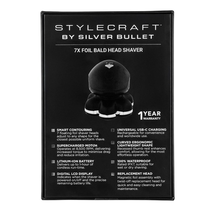 StyleCraft by Silver Bullet Ace 7x Foil Bald Head Shaver