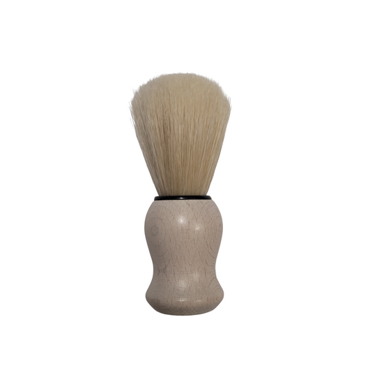 Zenith White Wood Shave Brush - Boar Bristle