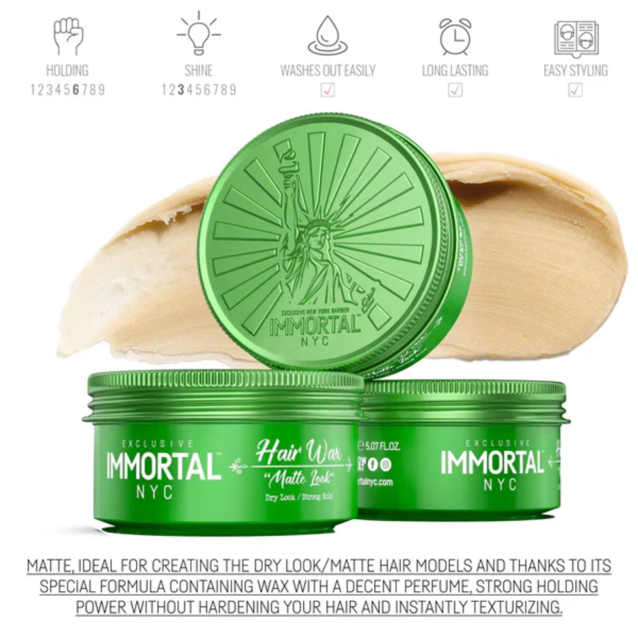 Immortal Nyc Matte Look Hair Wax 150ml
