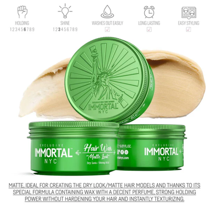 Immortal Nyc Matte Look Hair Wax 150ml