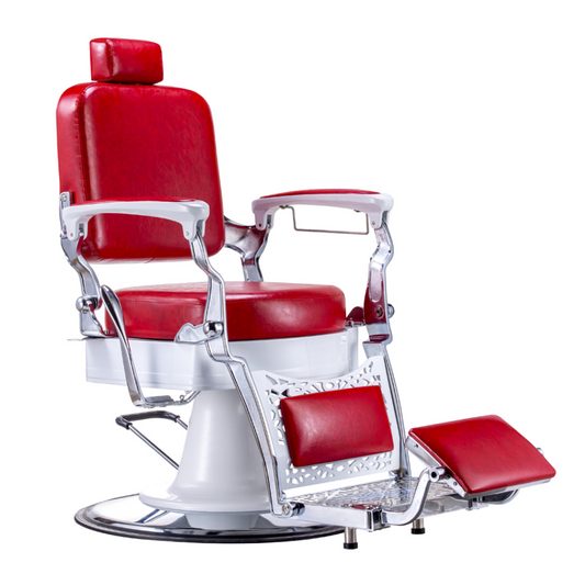 Karma Noosa Barber Chair Red/White/Chrome