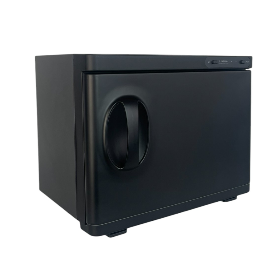 Karma Hot Towel Cabinet Black 24L with Adjustable Temperature