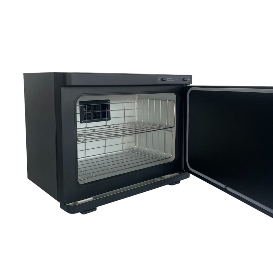 Karma Hot Towel Cabinet Black 24L with Adjustable Temperature