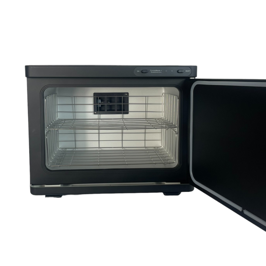 Karma Hot Towel Cabinet Black 24L with Adjustable Temperature