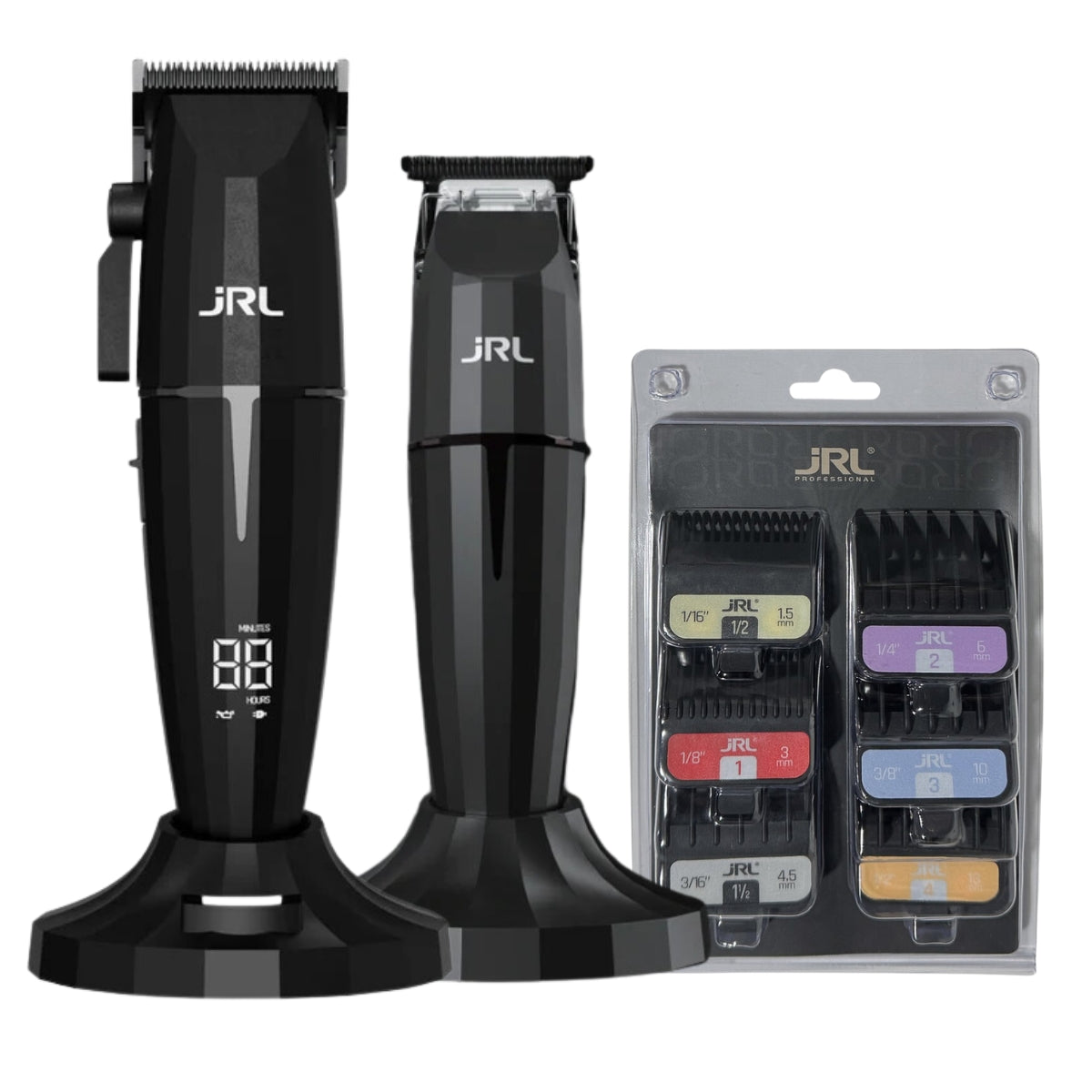 JRL Onyx Clipper & Trimmer Duo With Bonus Magnetic Clipper Guards