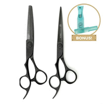 Global Scissors Ebony Haircutting Left Handed Scissors Set